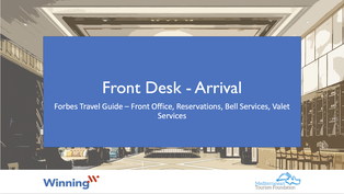 Front Desk – Arrival
