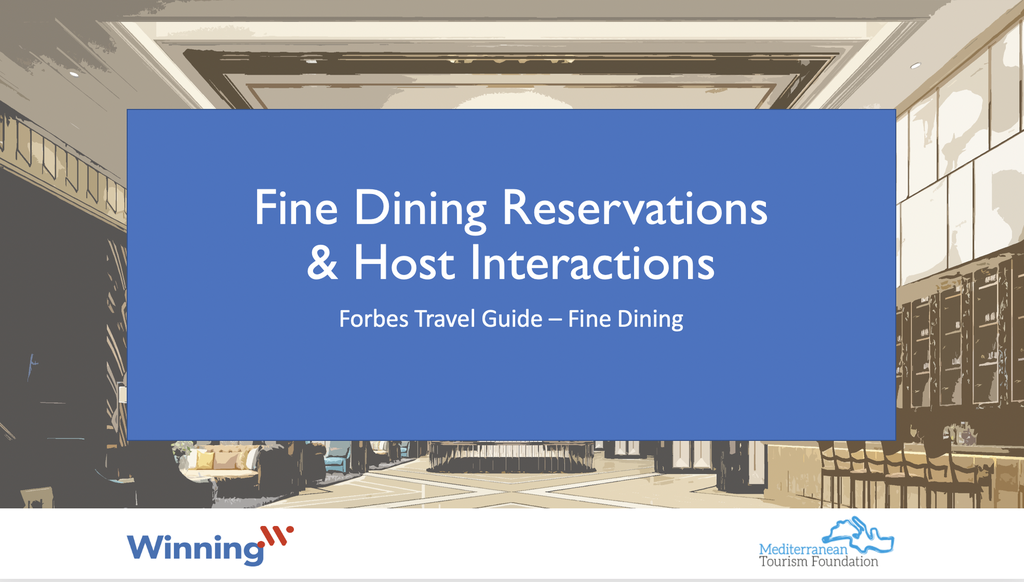 Fine Dining Reservations and Host Interactions Winning