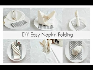 EASY Napkin Folding Tutorials for beginners!